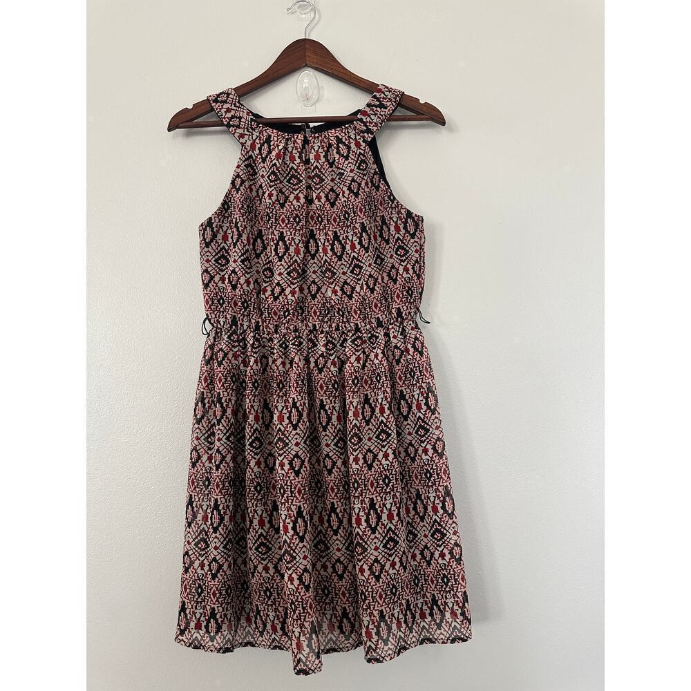 By & By Abstract Print Sleeveless Strap Dress sz Medium